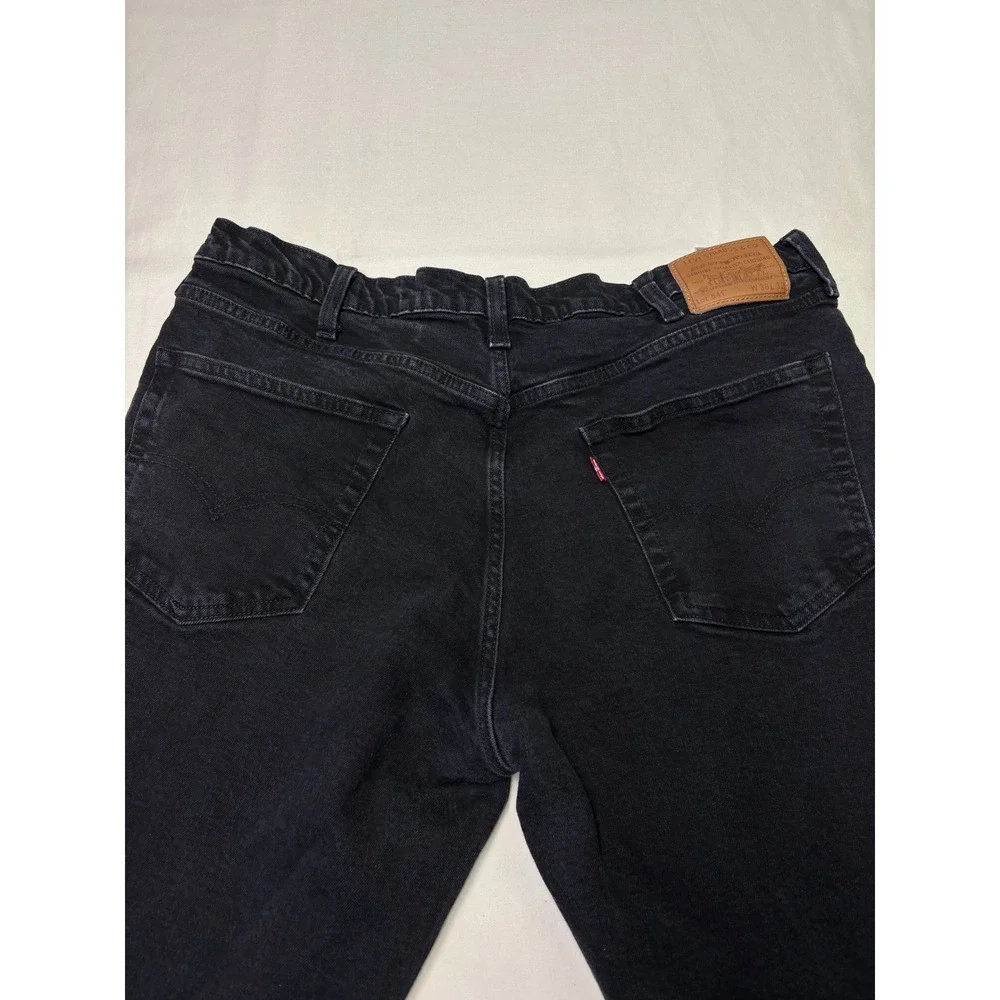Levis 541‎ Premium Big E Athletic Taper Mens Black Denim Jeans 38x29